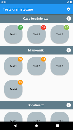 Polish Grammar Tests Screen 2