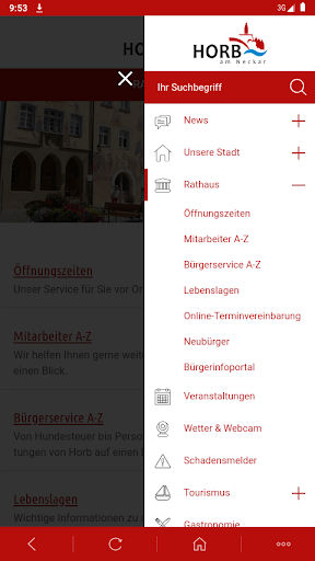 Horb-App Screen 2