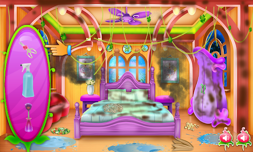 fast cleaning home room game Screen 3