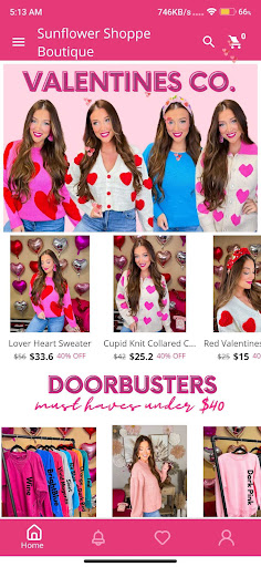 Android application Sunflower Shoppe Boutique screenshort
