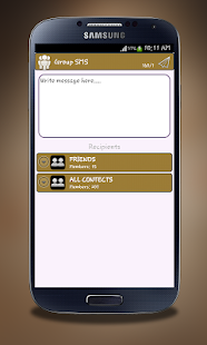 Group Messaging : SMS to Group Capture d'écran
