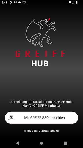 Android application GREIFF HUB screenshort