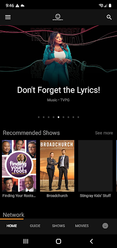 Screenshot of InfinityLink TV