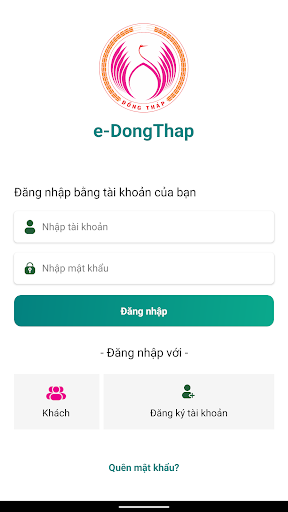 Android application e - Dong Thap : Công Dân Số screenshort