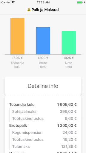 Palk ja Maksud Screen 2