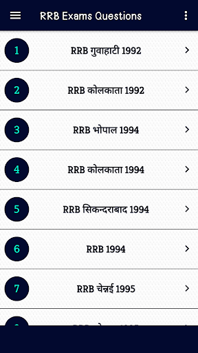 RRB Previous Years GK In Hindi Screen 2