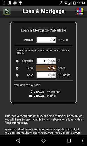 Loan & Mortgage Lite Screen 2