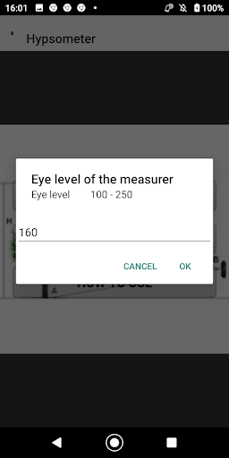 Hypsometer Screen 3