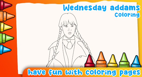 Wednesday Addams: Coloring