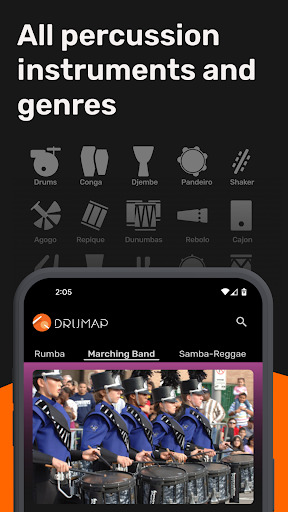 Drumap. The World of Rhythm Screen 2