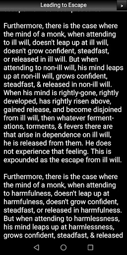 Leading to Escape Sutta Screen 3