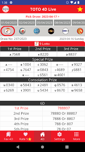Toto Sport Results 4D Malaysia