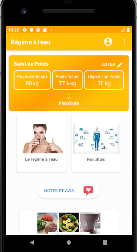 Android application Perdre du Poids Régime à l'eau screenshort