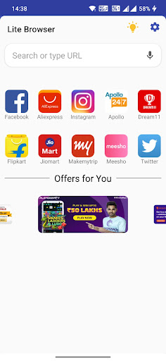 Android application Browser Go: AI Private Browser screenshort