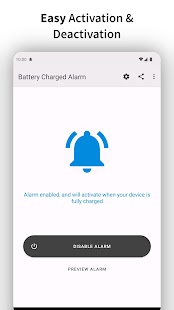 Full Battery Charge Alarm Screenshot