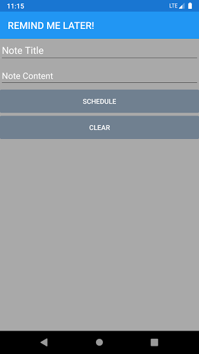 Remind Me Later! (Light) Timer Screen 2