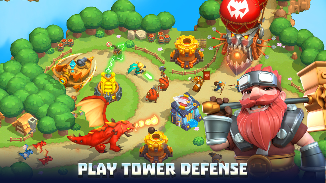 Wild Sky: Tower Defense TD 1.125.3 APK + Mod (Unlimited money) untuk android
