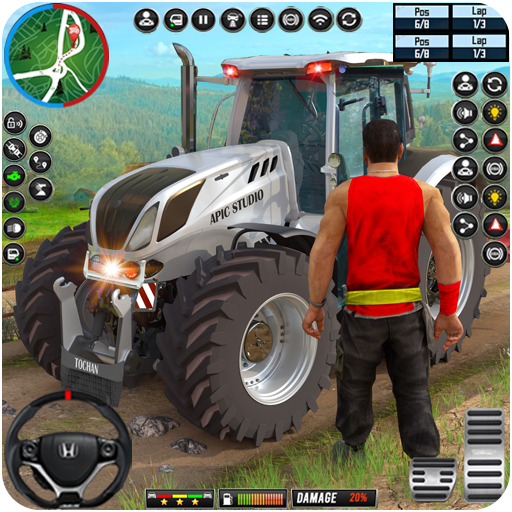 Tractor Farming Games Sim 3D  Icon