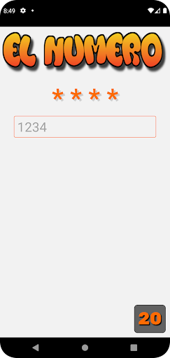 Android application El Numero Game screenshort