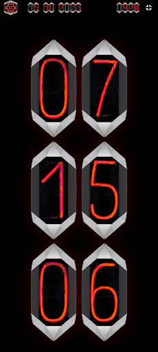 Android application Dark Crystal Night Clock Red screenshort