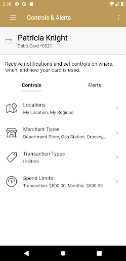 DFCU CardCMD Screen 2