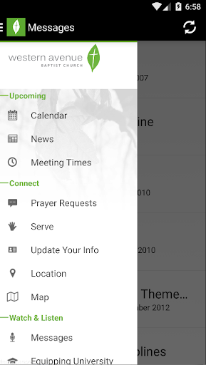 Android application Western Avenue Baptist Church screenshort