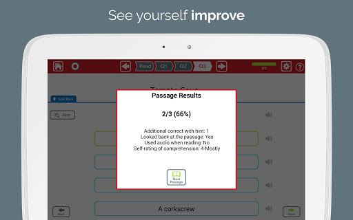 Screenshot of Advanced Reading Therapy