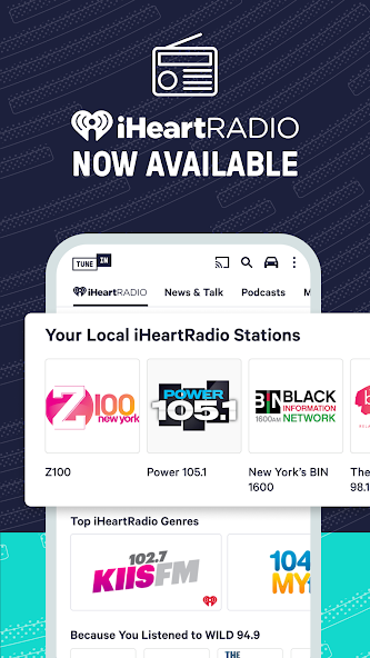 TuneIn Radio: News, Sports & AM FM Music Stations