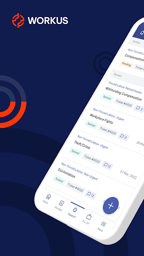 Android application Workus screenshort