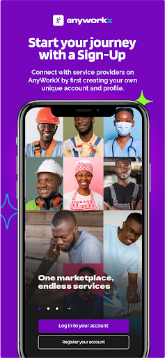 Android application AnyWorkX - Customer screenshort