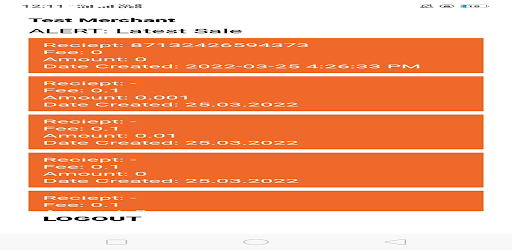 Android application JIVE LIVE PING screenshort