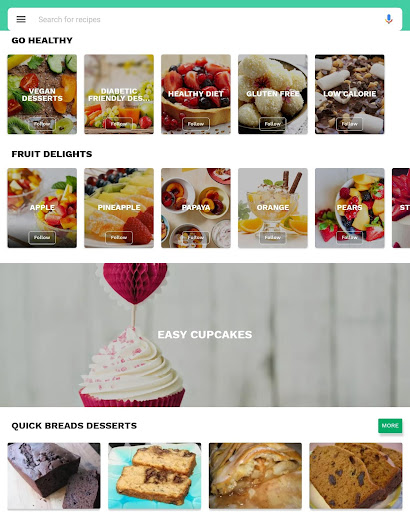 Screenshot of Dessert recipes