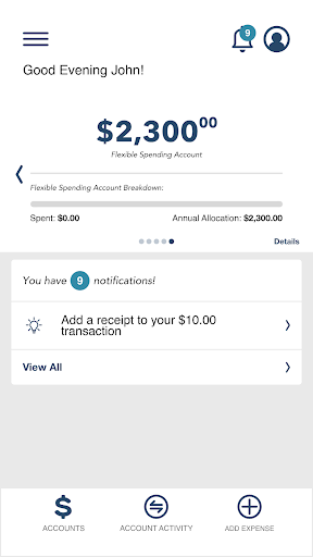 Android application myFlexSpend screenshort