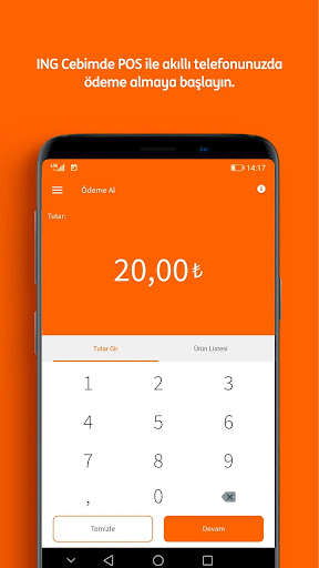 Android application ING Cebimde POS screenshort