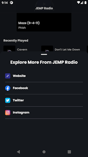 JEMP Radio Screen 3