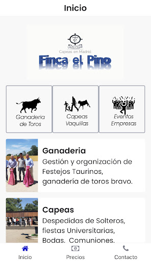 Android application Finca el Pino screenshort
