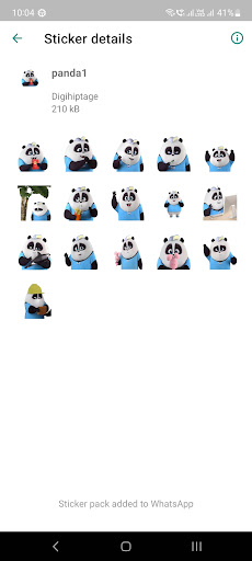 Panda WASticker Screen 3