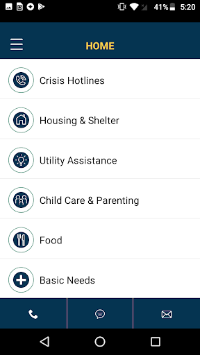 211 Info App Screen 2