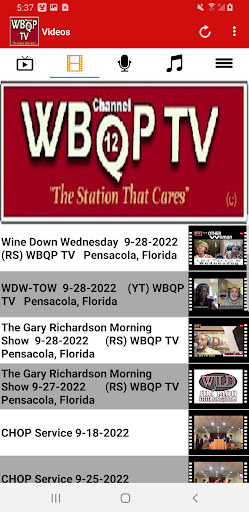 Android application WBQP TV screenshort