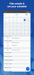 Email Blue Mail - Calendar