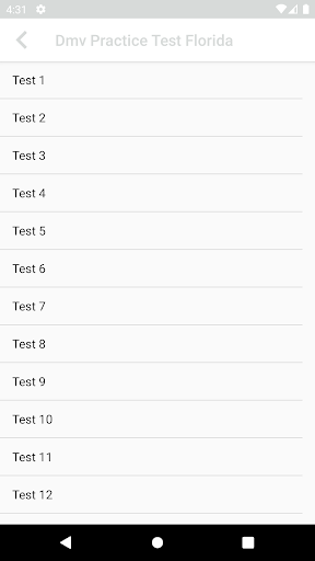 Android application DMV Practice Test Florida 2023 screenshort