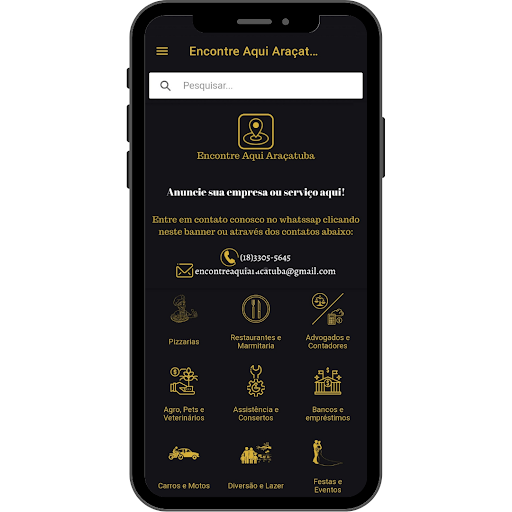 Android application Encontre Aqui Araçatuba screenshort