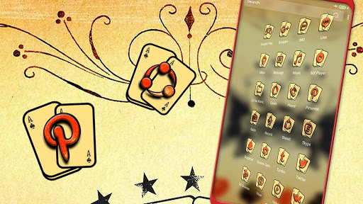 Vintage Cards Launcher Theme Screen 3