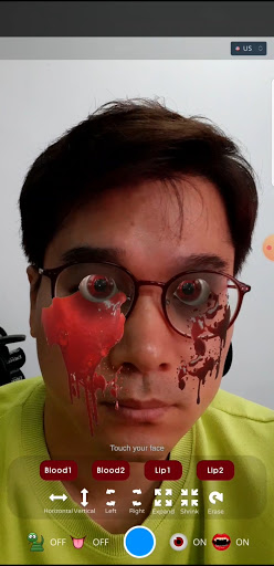 Horror Medusa Face AR-Live cam Screen 2