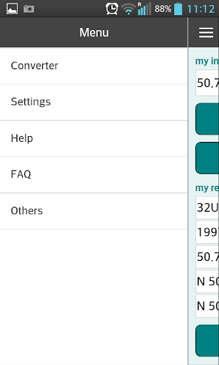 UTM RD GPS converter Screenshot
