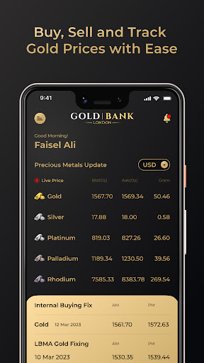 Android application Gold Bank® Live Prices screenshort
