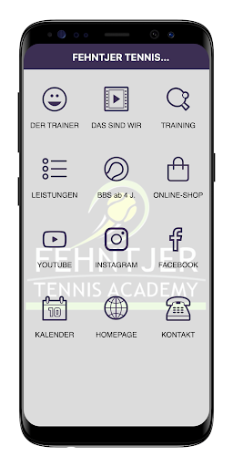 Android application FEHNTJER TENNIS ACADEMY screenshort