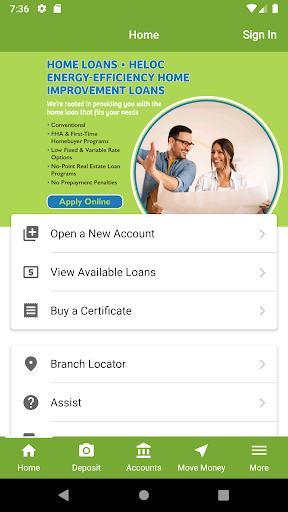 Android application Valley Oak Credit Union screenshort