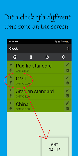Android application Transparent Timer screenshort