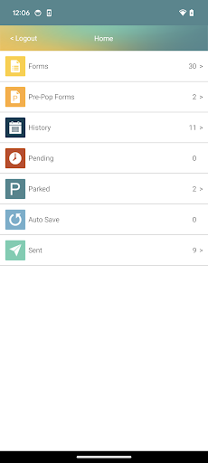 Android application INKWRX Mobile Forms screenshort